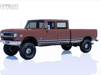 International Haervester Travelette Crew Cab Full Interior 3D model