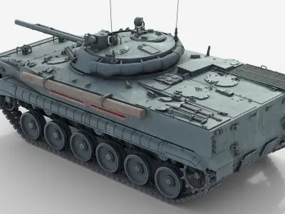 BMP 3 Tank Infantry Fighting Vehicle Low-poly 3D model