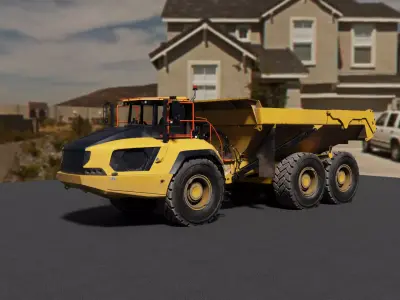 Articulated Dump Truck Low-poly 3D model