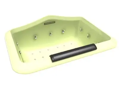 Pea Green Jacuzzi Bathtub 3D model