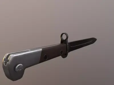 Belgian bayonet 1924 Low-poly 3D model