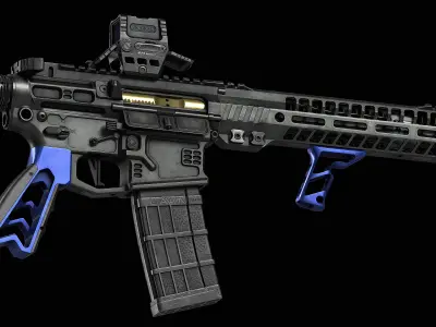 Tyrant Designs MOD AR10 Low-poly 3D model