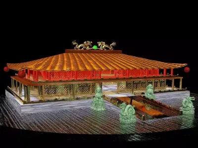 Chinese  Beijing ancient building  3D model