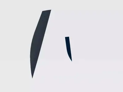 Sleeve Knife Pair Low-poly 3D model