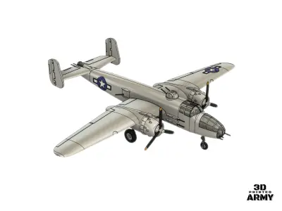 North American B-25-J Mitchell - Scalemodel - 3D printing 3D print model
