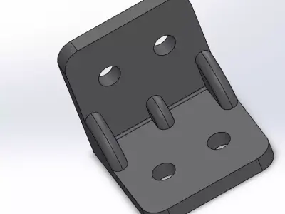 Rusty Square Corner Bracket - 3D print Ready  3D print model