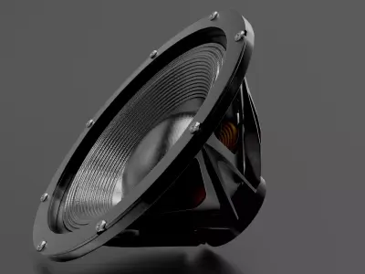 powerful speaker Low-poly 3D model