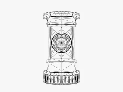 Ancient Architectural Pillar Low-poly 3D model
