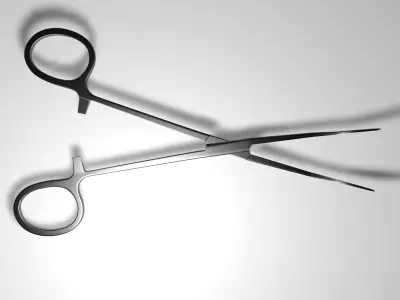 Kocher forceps - surgical instrument 3D model