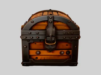 Treasure Chest  Low-poly 3D model get
