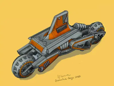 Steam punk bike 3D model