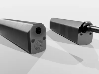 SilencerCo Salvo12 12 Gauge Shotgun Suppressor Low-poly 3D model