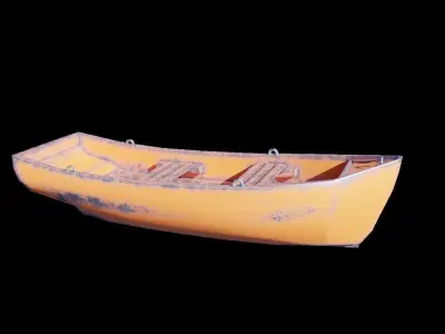 Boat model lifeboat Low-poly 3D model