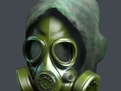 Helmet 3d model military combat Military Low-poly Low-poly 3D model 23