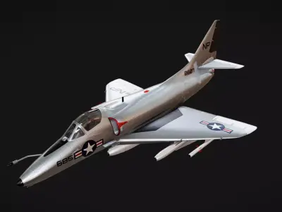 A-4 Skyhawk Low-poly 3D model