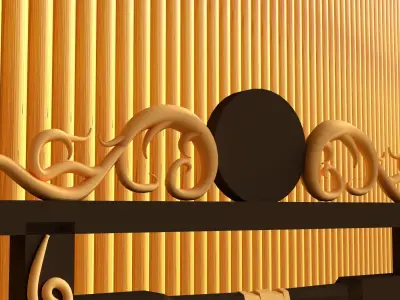 Gong or Goong traditional musical instrument 3D model
