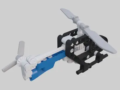 Lego helicopter 3D model