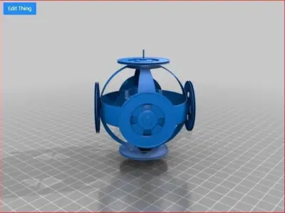 6D Inverted Precision Gyroscope Concept 3D model