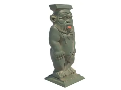 Bes statue Low-poly 3D model