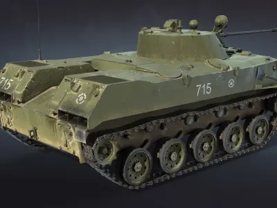 BMD-2 LOD3 Low-poly 3D model