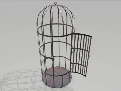 Metal Cage 2 Low-poly 3D model