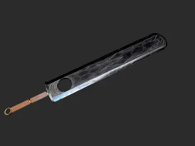 Hollow sword Low-poly 3D model