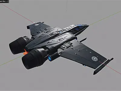 Nova Falcon 3D Ship Futuristic Spaceship 3D Model Low-poly 3D model