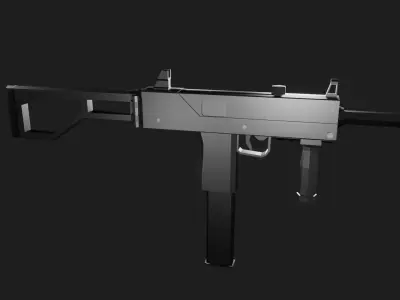 Low Poly Mac-11 gun Free low-poly 3D model