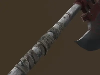 Survivalists axe PBR Low-Poly Game READY -2 Low-poly 3D model