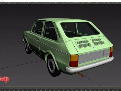 seat 133 1979 3ds max low  3D model
