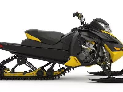 High Performance Modern Snowmobile Low-poly 3D model