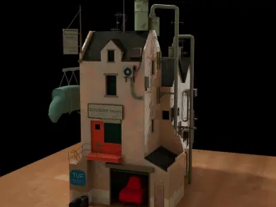 Retro Futuristic Workshop 3D model