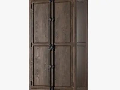 FRENCH PANEL DOUBLE-DOOR CABINET 3D model