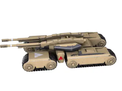 Futuristic Tank 3D model by gravyjohn