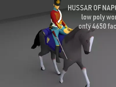 HUSSAR OF NAPOLEON 2019 Low-poly 3D model