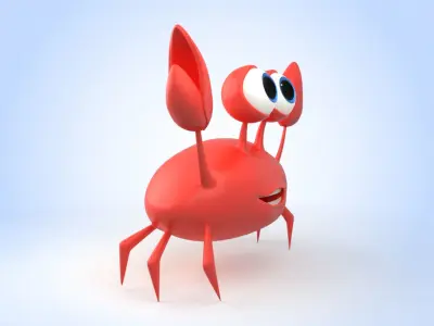 Cartoon Crab 3D model
