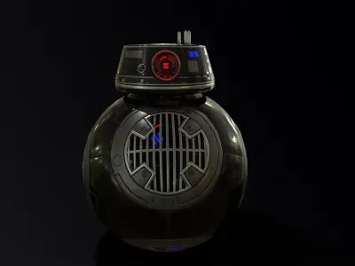 BB-9 E Imperial color Star Wars Free low-poly 3D model