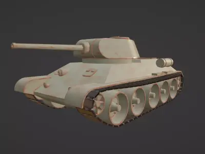 Tank T-34 Low-poly 3D model