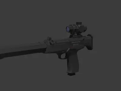AEK-919 K lowpoly stylized model Low-poly 3D model