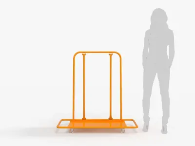 Steel Drywall Cart 3D model