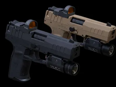 FN Five-Seven MK3 Low-poly 3D model