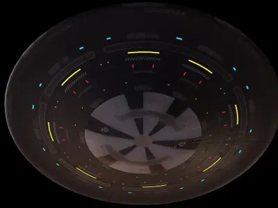 Alien UFO Low-poly 3D model get