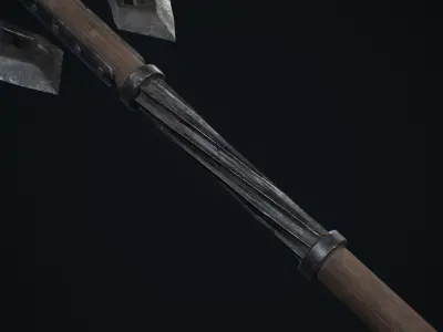 Medieval Weapon War Axe -PBR- Game Ready Low-poly 3D model