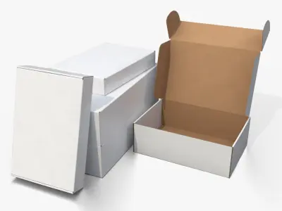 Mailer Boxes - White Rectangular Variants 