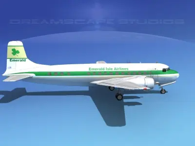 Douglas DC-6 Emerald Isle Airlines 3D model