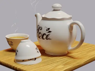 teapot - blender cycles 3D model