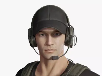 Modern US Soldier Low-poly 3D model purchase