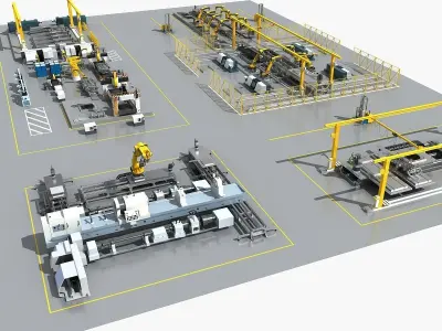 Industrial Equipment 3D model shop