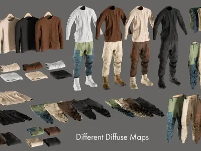 Men's Clothing Collection 2 3D model