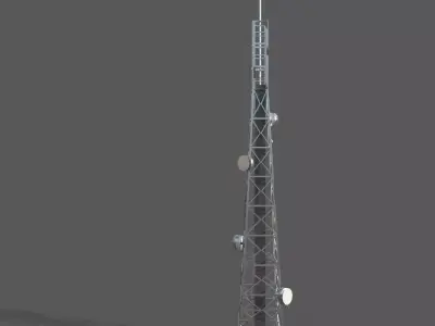 Radio Tower Free low-poly 3D model